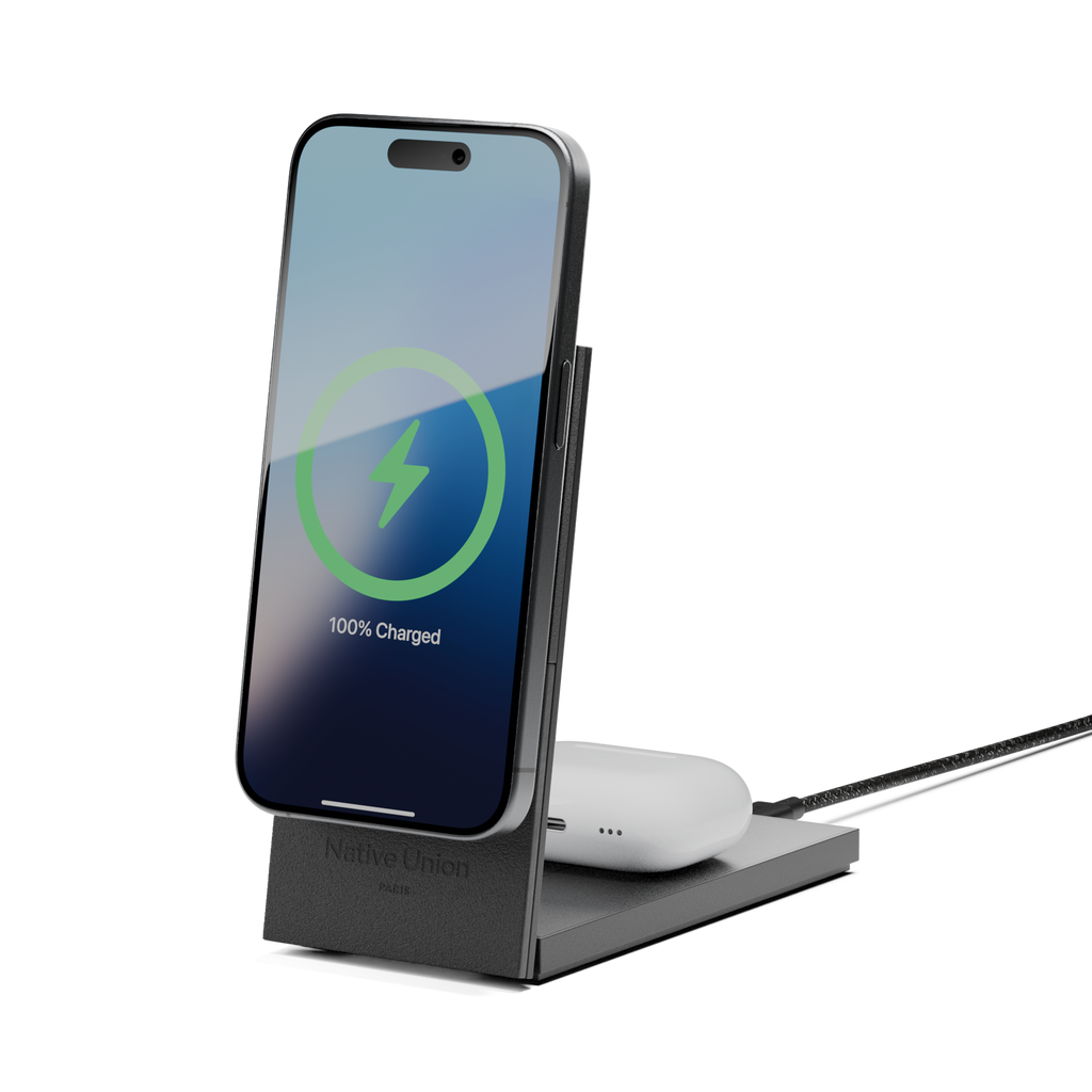 native-union-rise-2-in-1-qi2-ladestation-f-r-iphone-und-airpods image 1