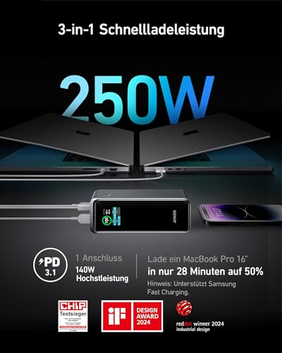anker-prime-27-650mah-powerbank-250w-3-ports-app-steuerung image 8