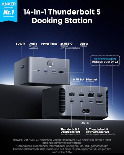 anker-prime-tb5-docking-station-14-in-1-thunderbolt-5-dock-mit-140-w-laden-und-8 image 8