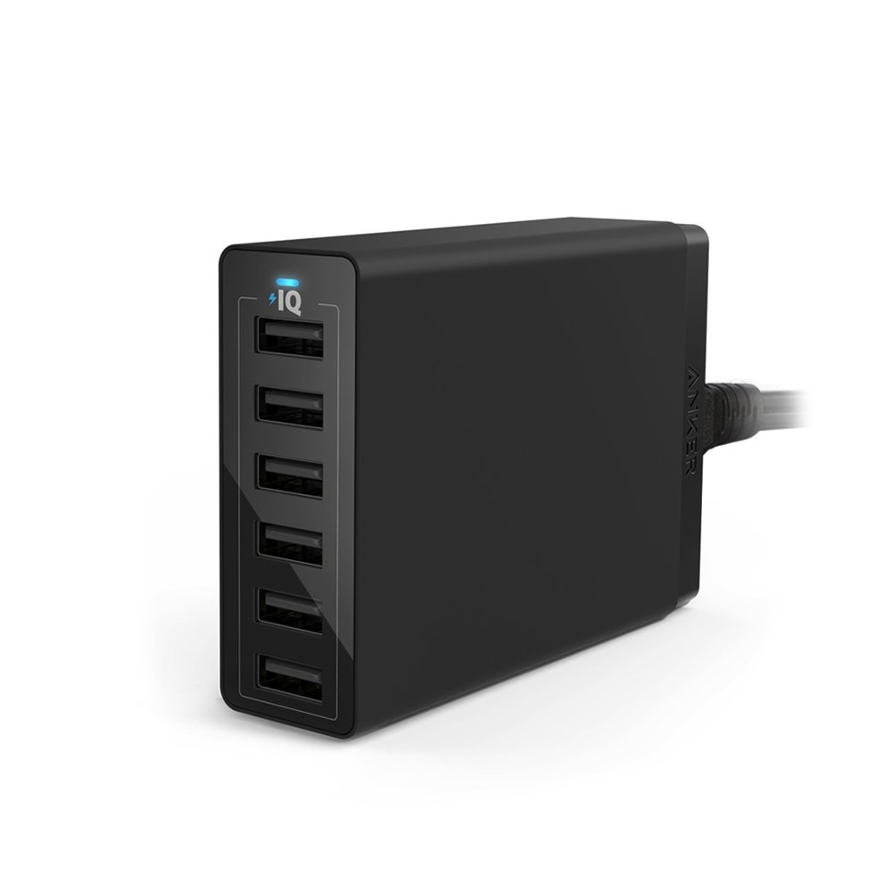 anker-60w-6-port-usb-ladeger-t-mit-poweriq-3-0-f-r-iphone-ipad-samsung-co-schwar image 1