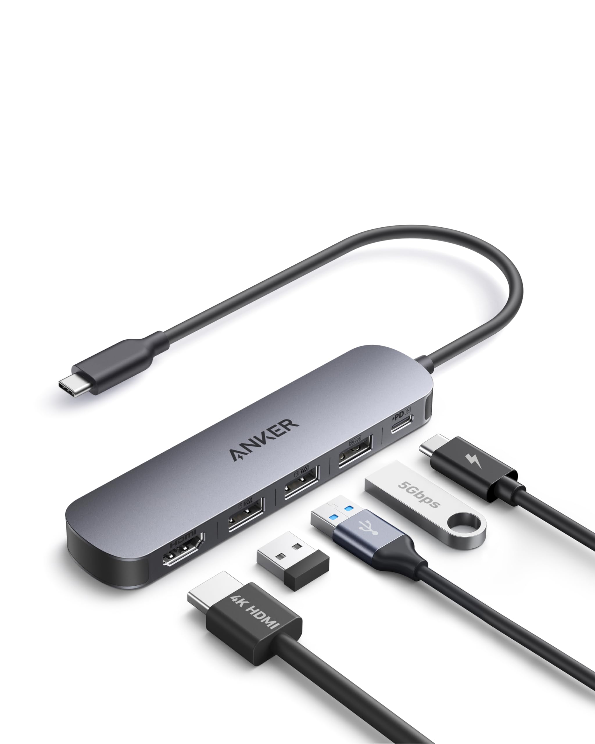 anker-usb-c-hub-5-in-1-4k-30hz-hdmi-90w-power-delivery-usb-a image 1