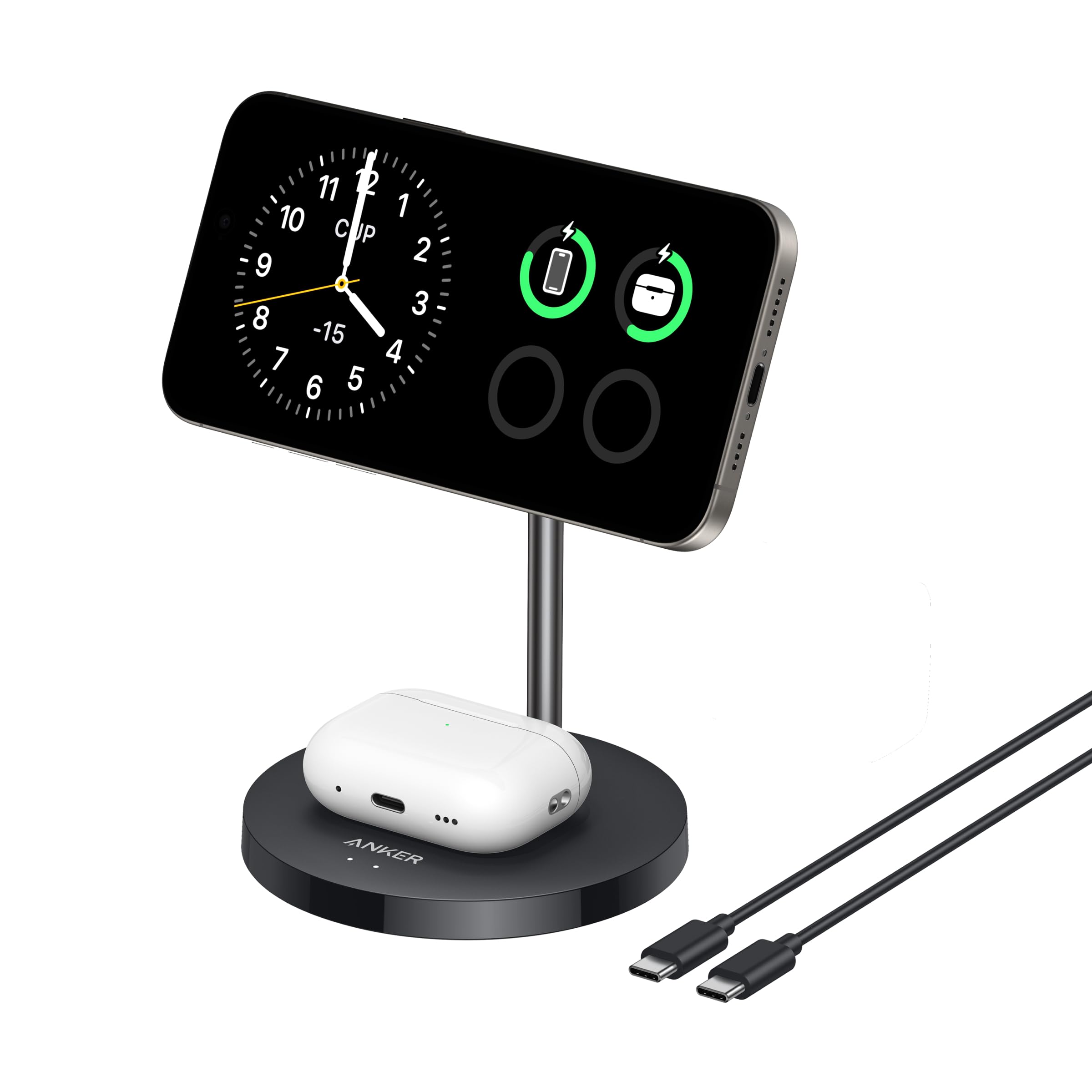 anker-maggo-2-in-1-ladestation-15-w-qi2-magsafe-st-nder-mit-airpods-ladefl-che-i image 1