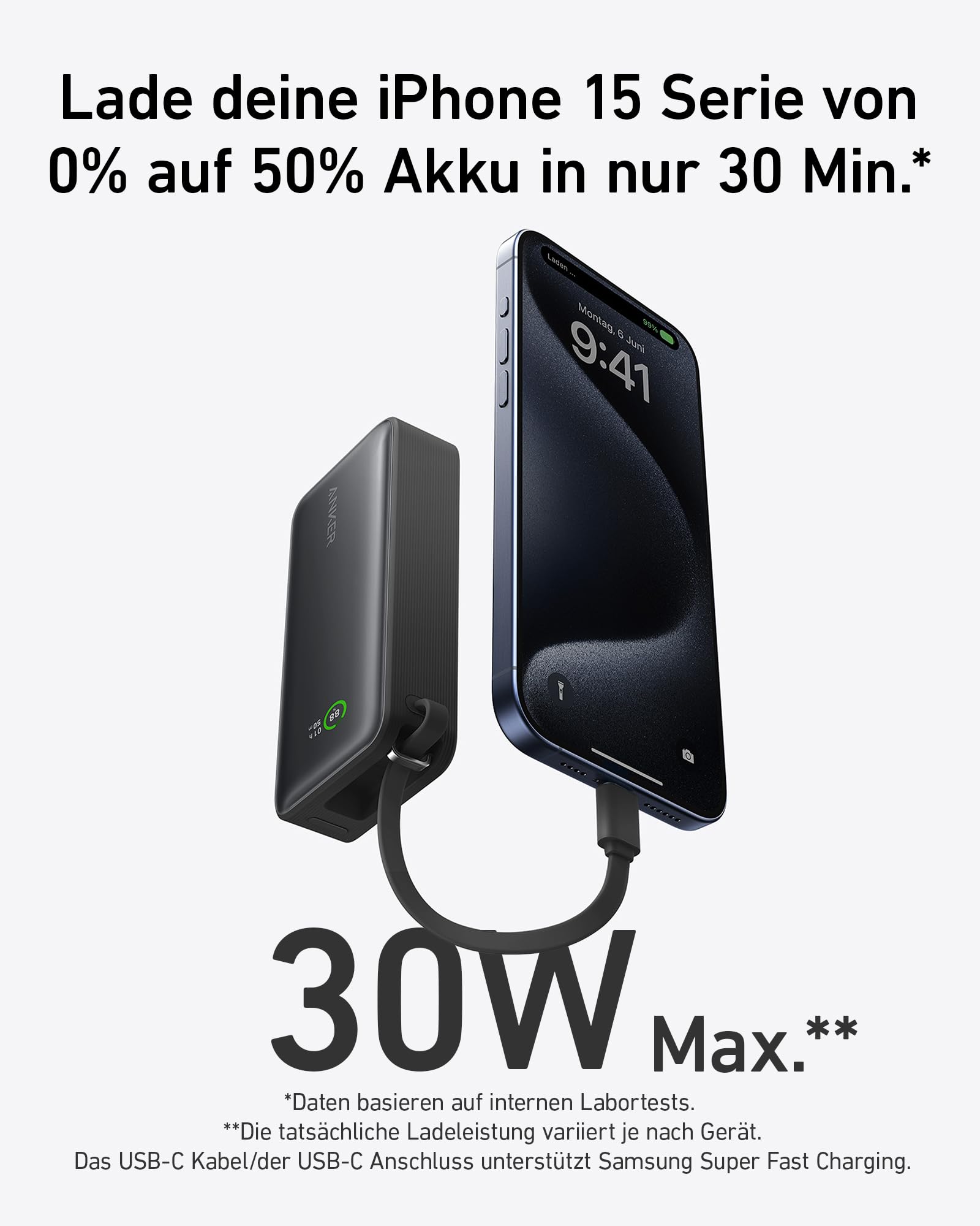 anker-nano-powerbank-10-000-mah-integriertes-usb-c-kabel-30w-power-delivery-f-r- image 2