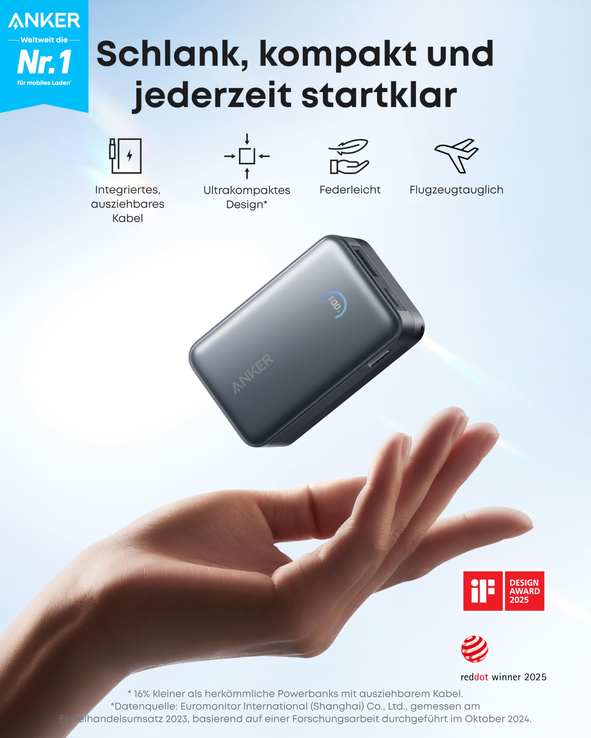 anker-nano-powerbank-10-000-mah-mit-45-w-usb-c-einzugskabel-und-smart-display image 2