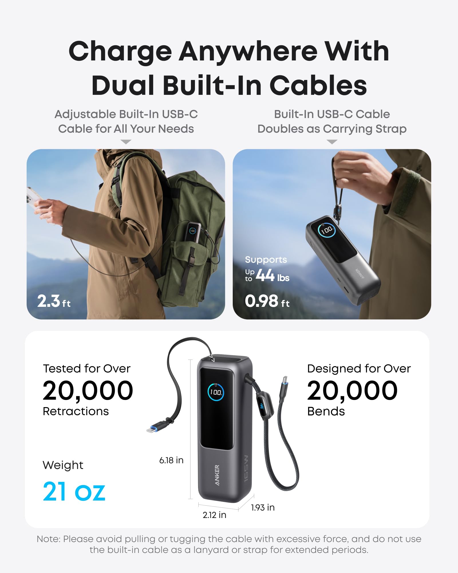 anker-165w-25000-mah-laptop-powerbank-mit-70-cm-ausziehbarem-usb-c-kabel-trageba image 3