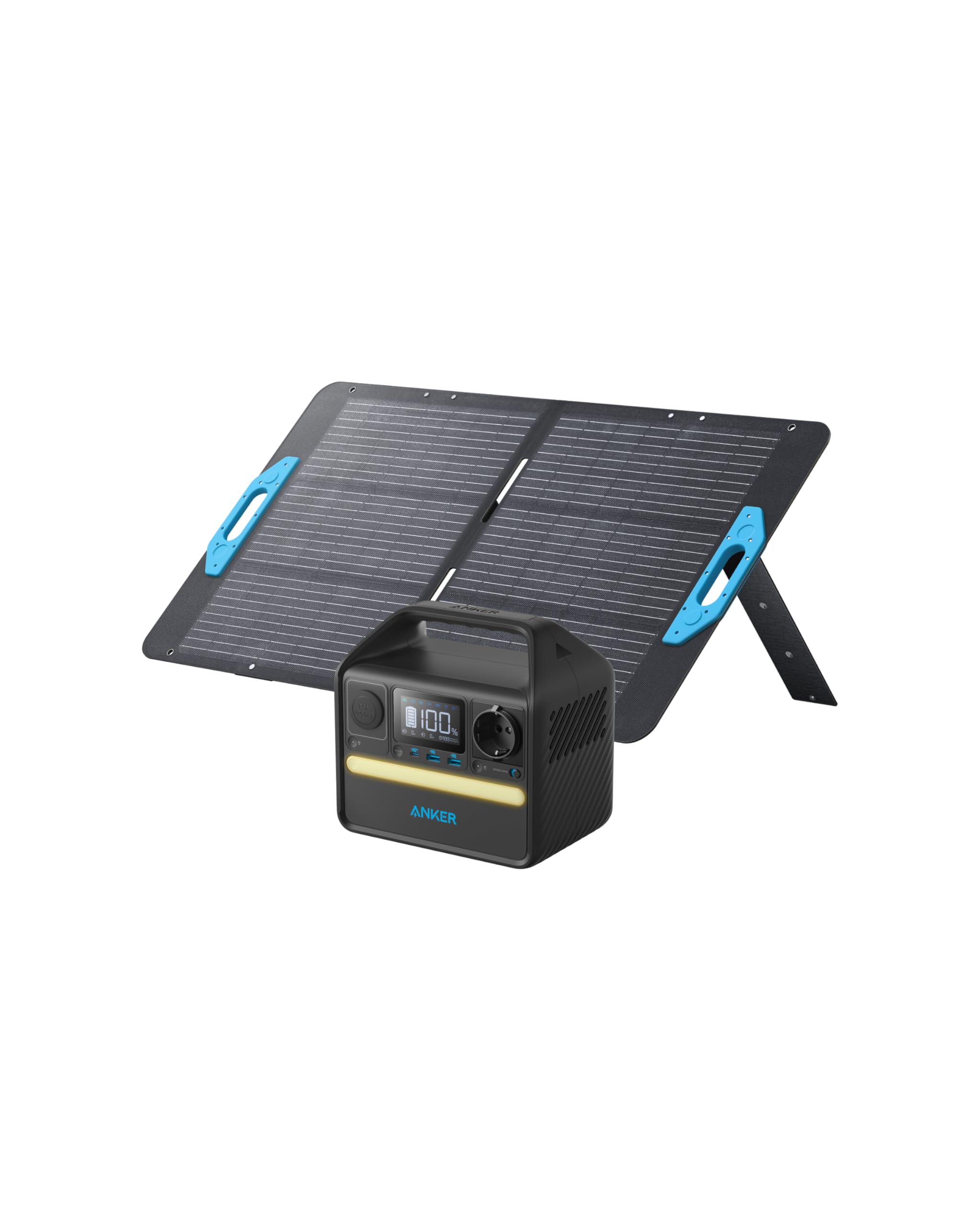 anker-521-tragbare-powerstation-mit-100-w-solarpanel-256-wh-300-w-lifepo4-usb-c- image 1
