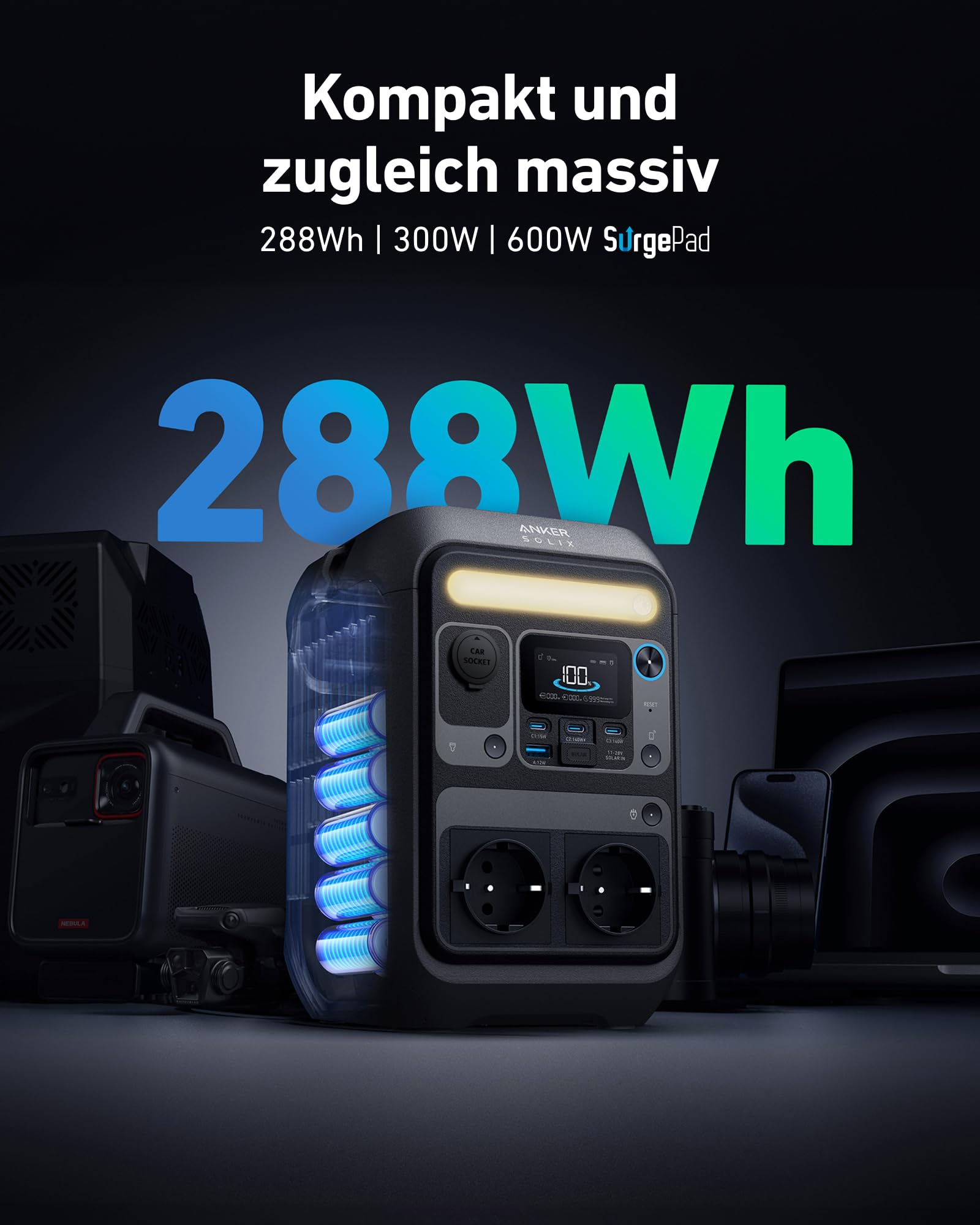 anker-solix-c300x-powerstation-288-wh-lifepo4-300-w-600-w-spitze-140-w-usb-c image 3