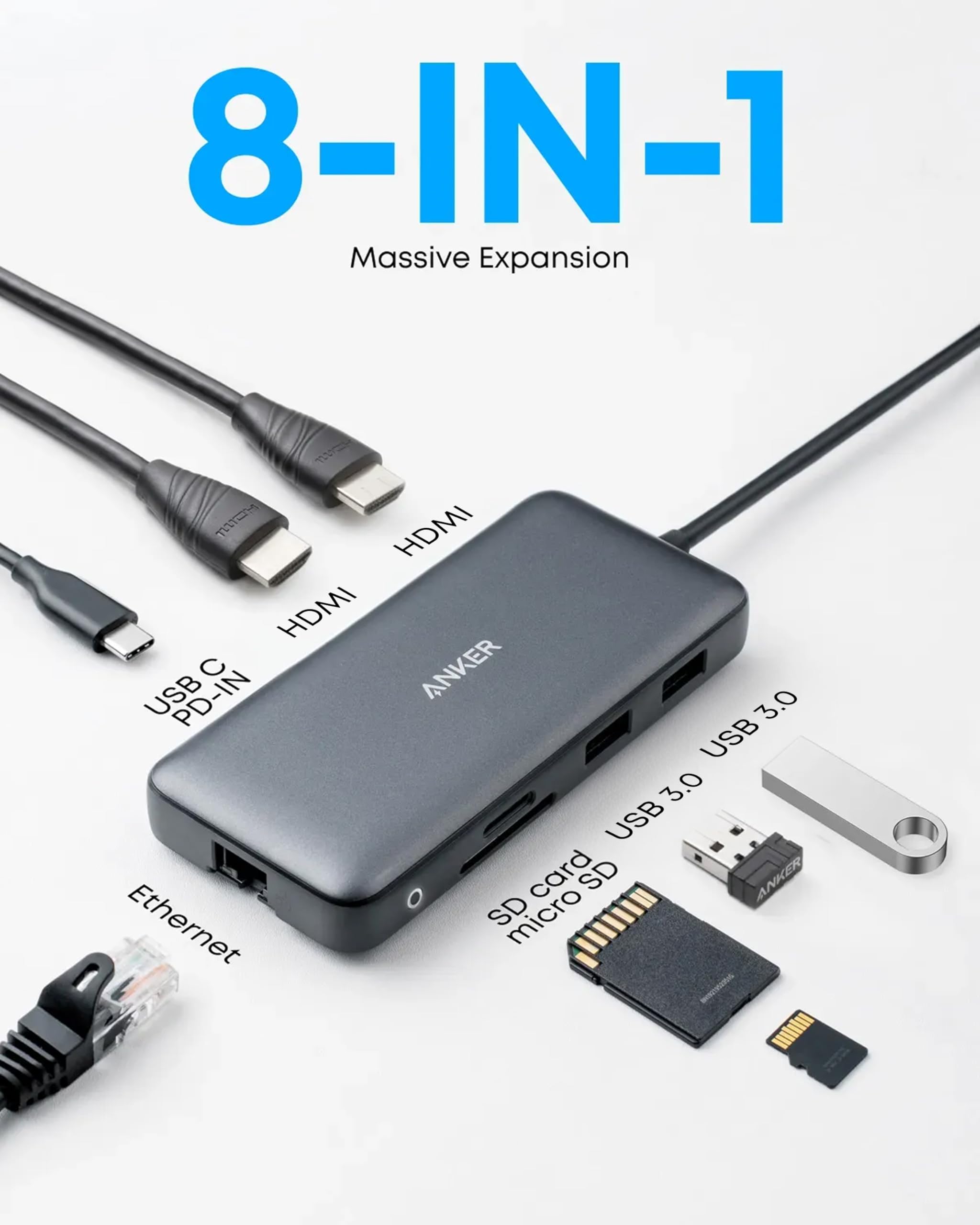 anker-powerexpand-8-in-1-usb-c-hub-dual-hdmi-ethernet-85w-pd image 2
