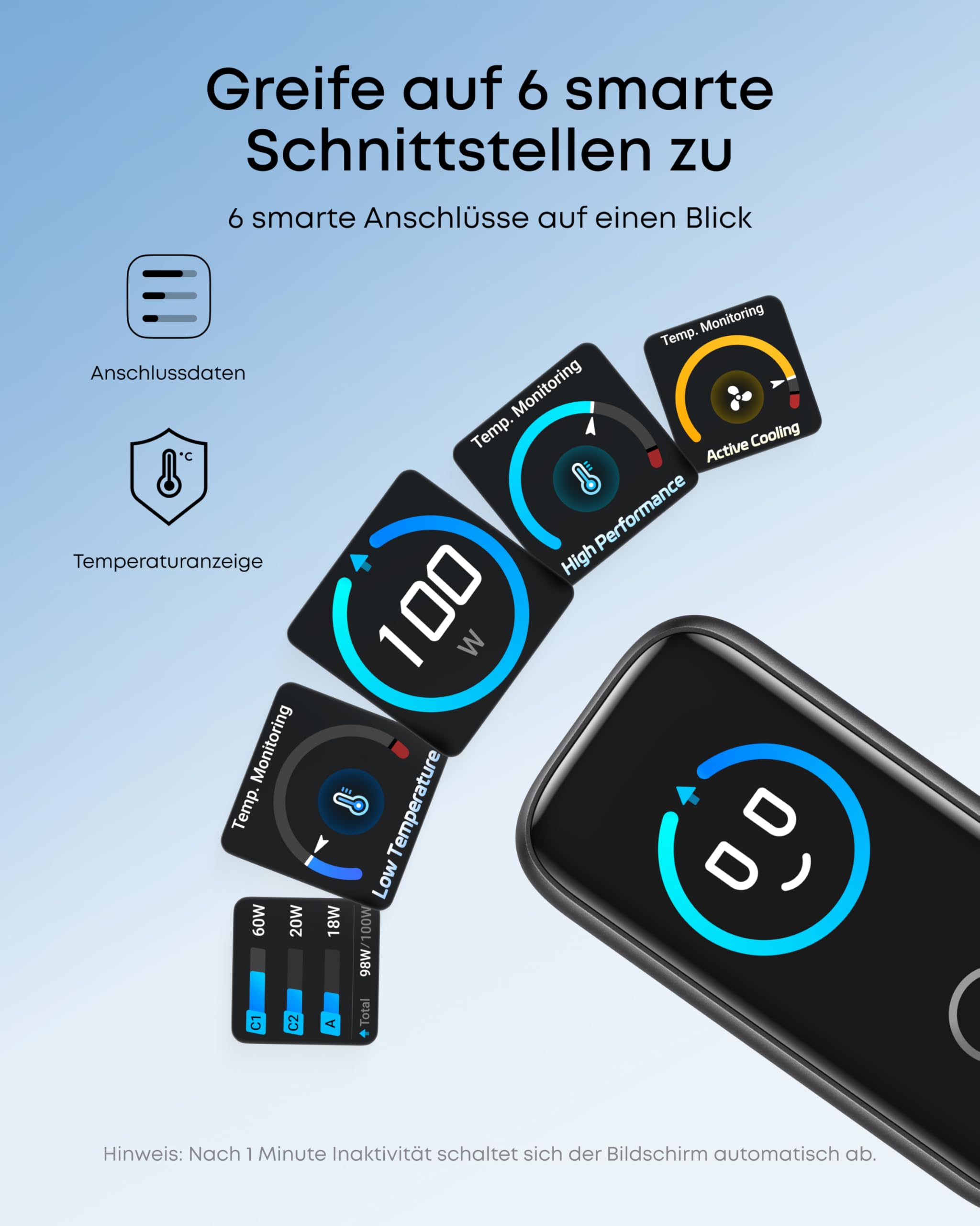 anker-100w-usb-c-ladeger-t-mit-smart-display-touch-steuerung-3-port-gan-f-r-macb image 3