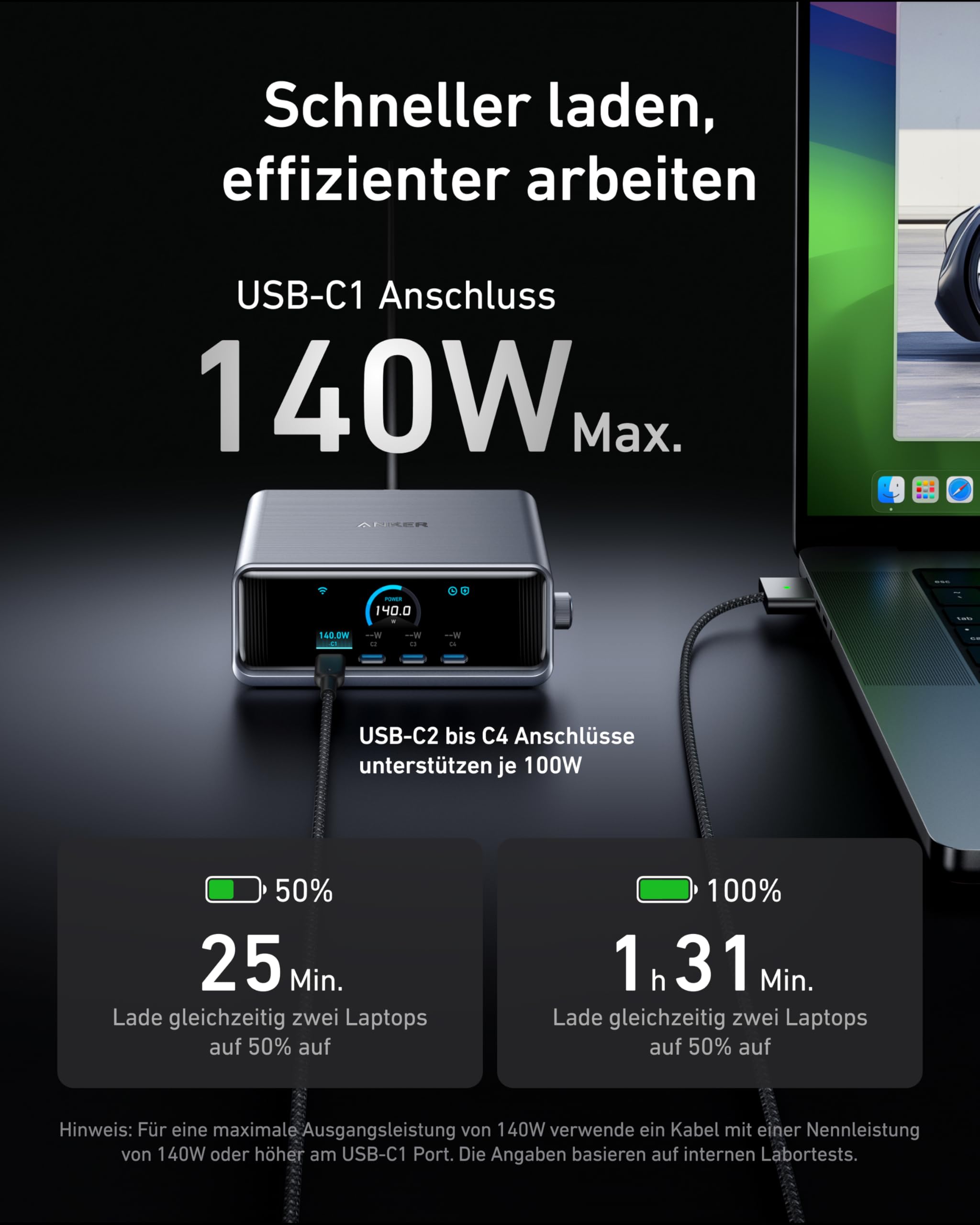 anker-prime-250w-ganprime-usb-c-ladeger-t-6-port-ladestation-mit-lcd-display-und image 3
