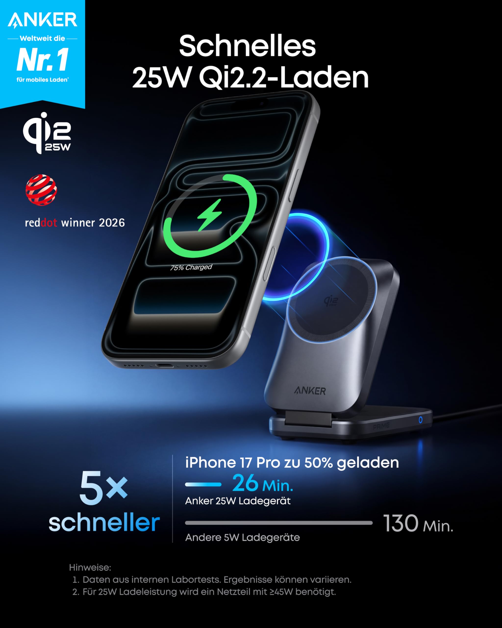 anker-prime-3-in-1-ladestation-aircool-25-w-qi2-2-kompakt-faltbar image 2