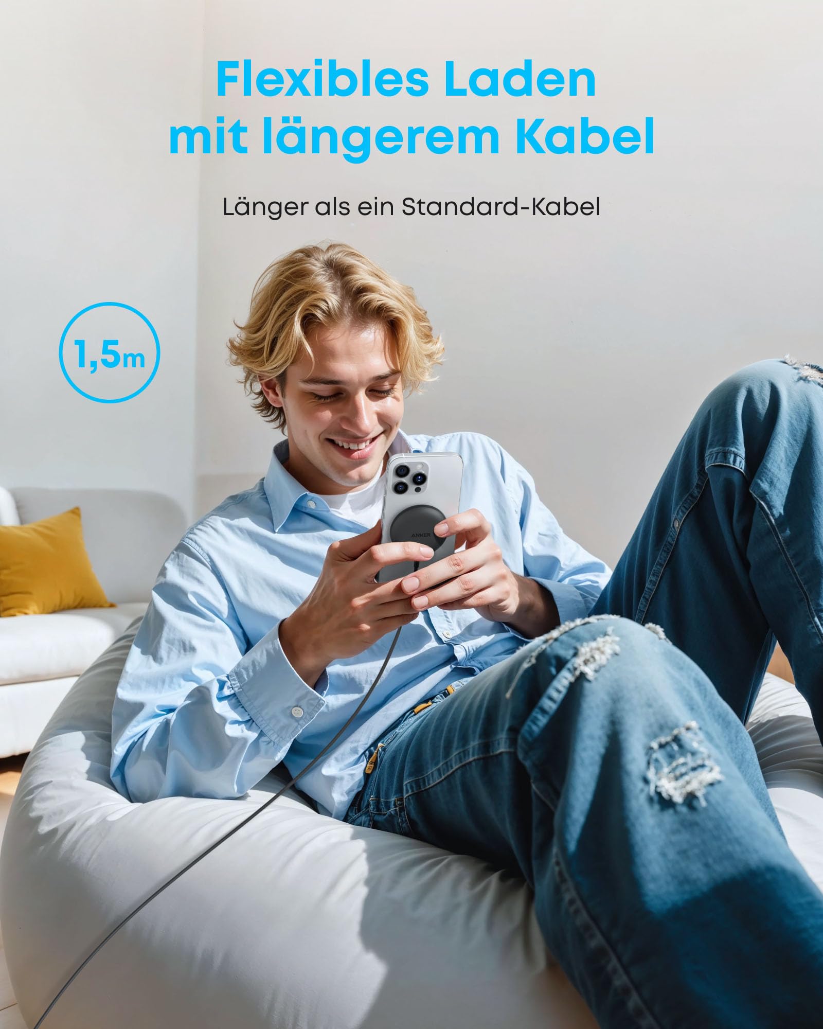anker-zolo-qi2-magnet-ladepad-15w-magsafe-kompatibel-mit-1-5m-usb-c-kabel-f-r-ip image 3