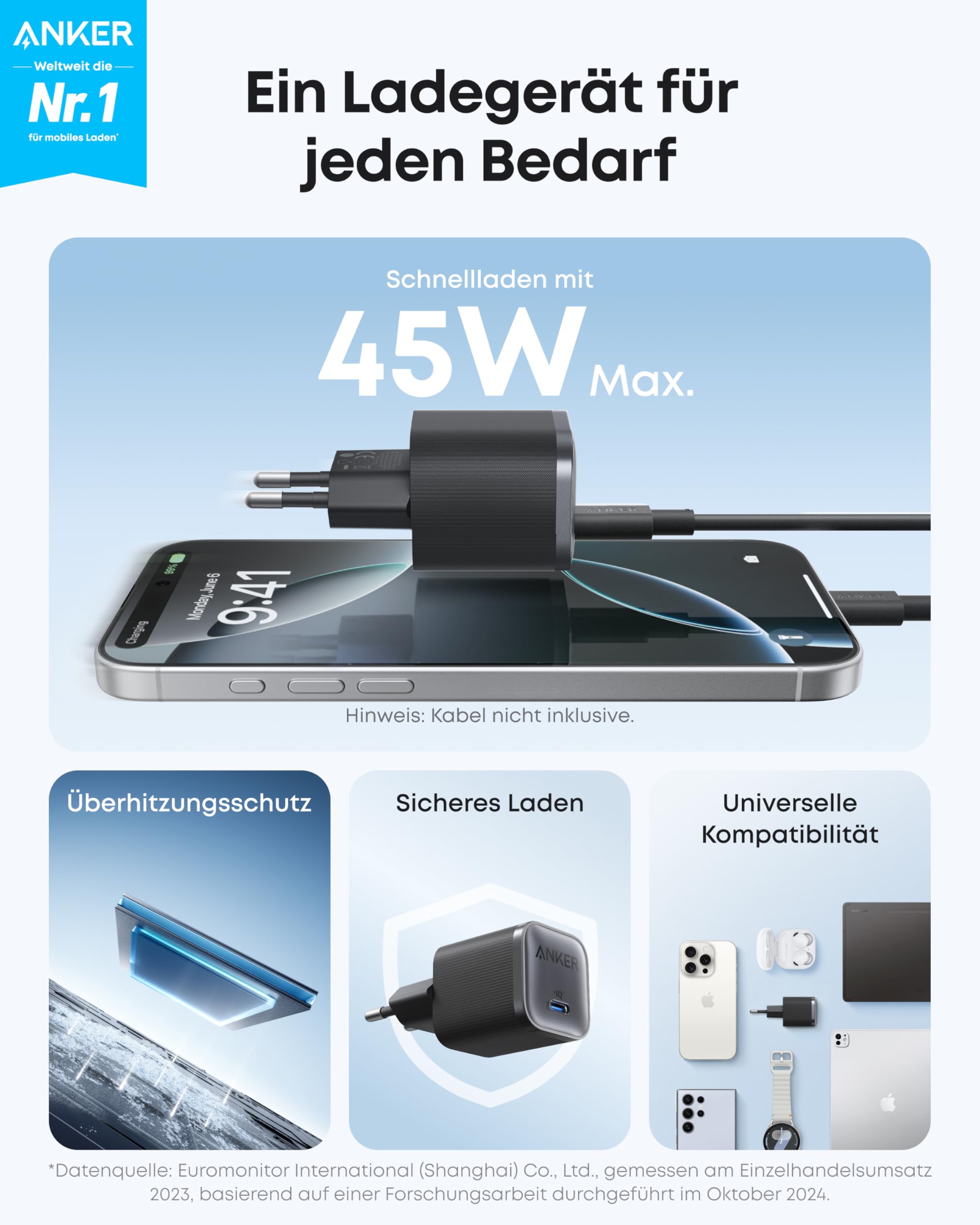 anker-nano-45w-usb-c-ladeger-t-kompaktes-gan-netzteil-mit-1-8-m-usb-c-kabel image 2