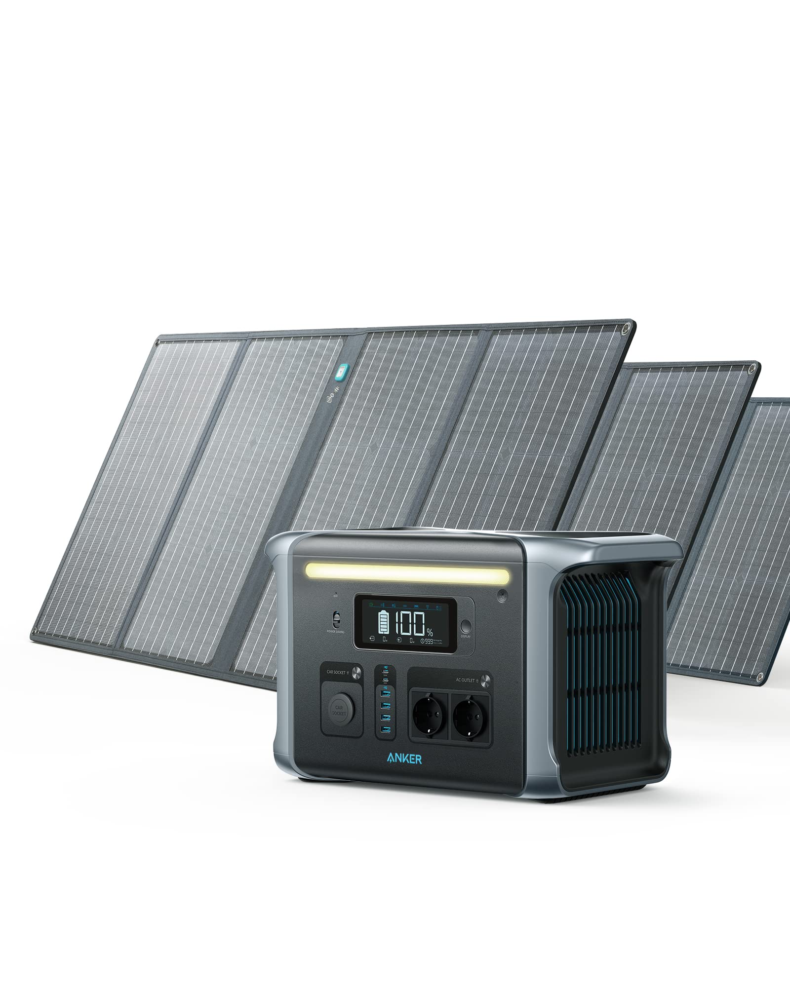 anker-757-powerhouse-powerstation-1-229wh-mit-3x-100w-solarmodul image 1