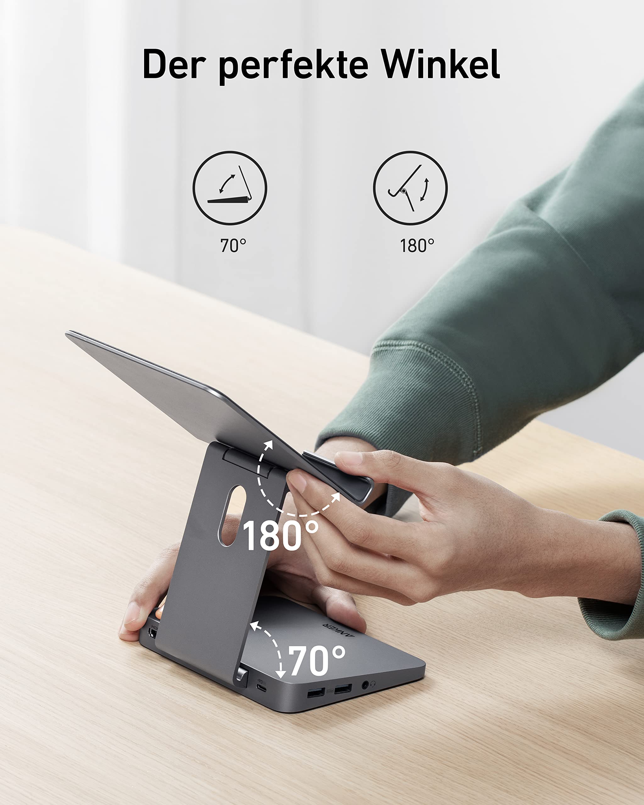 anker-551-usb-c-hub-8-in-1-mit-tablet-halterung-4k-hdmi-100w-power-delivery-f-r- image 7