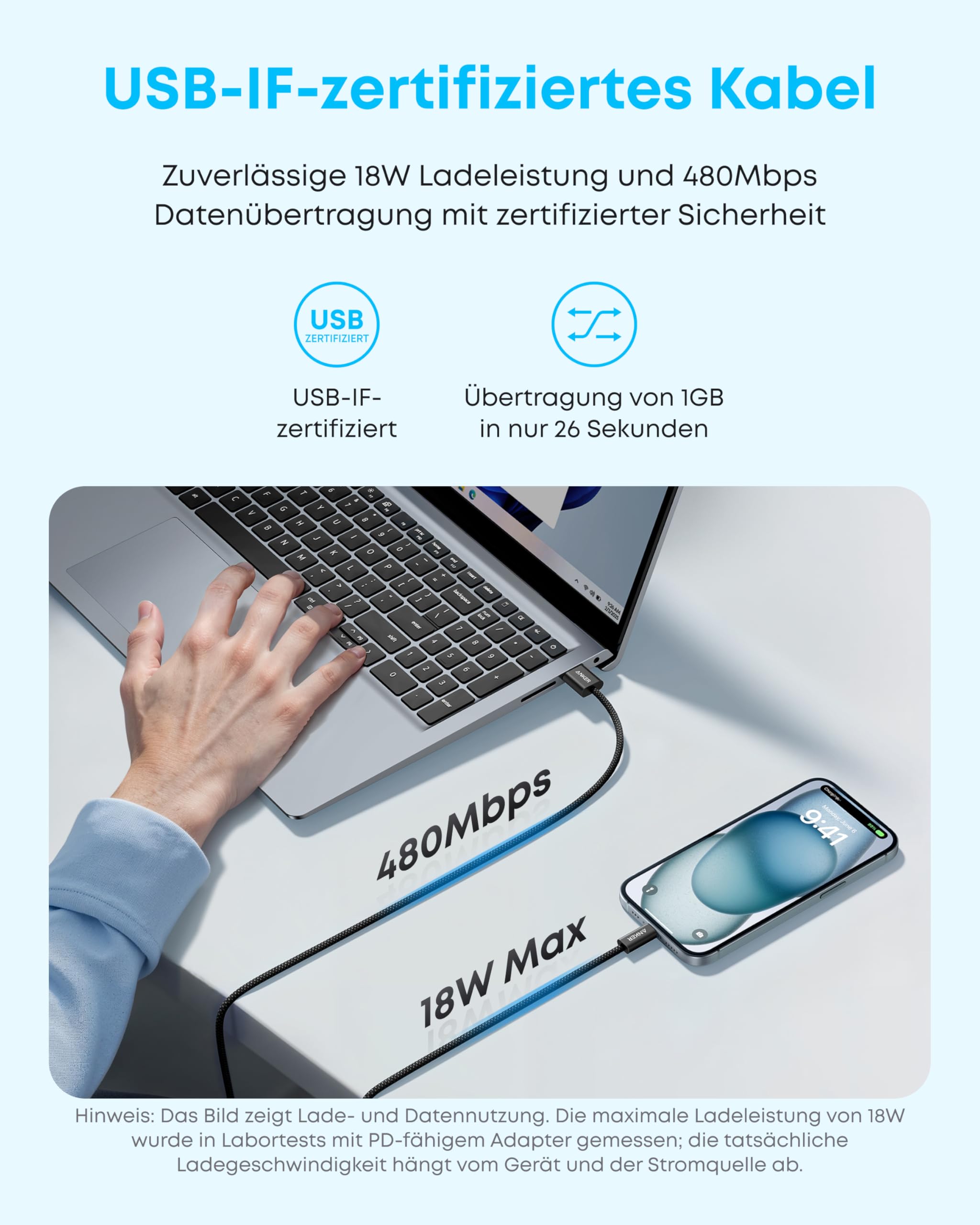 anker-zolo-usb-a-auf-usb-c-kabel-1-8m-geflochten-f-r-carplay image 7