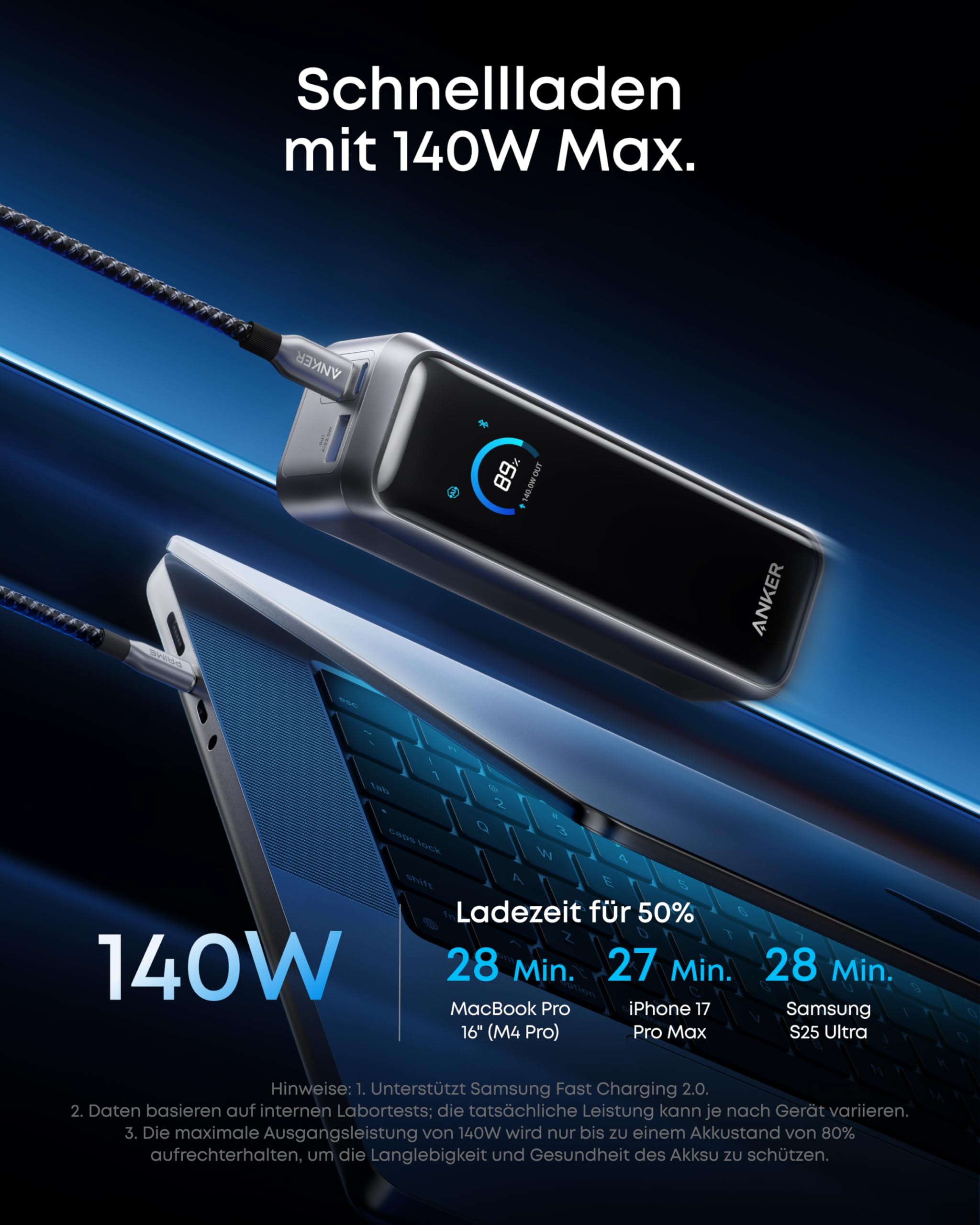 anker-prime-powerbank-20-100-mah-220w-3-ports-tragbares-ladeger-t-mit-100w-schne image 3