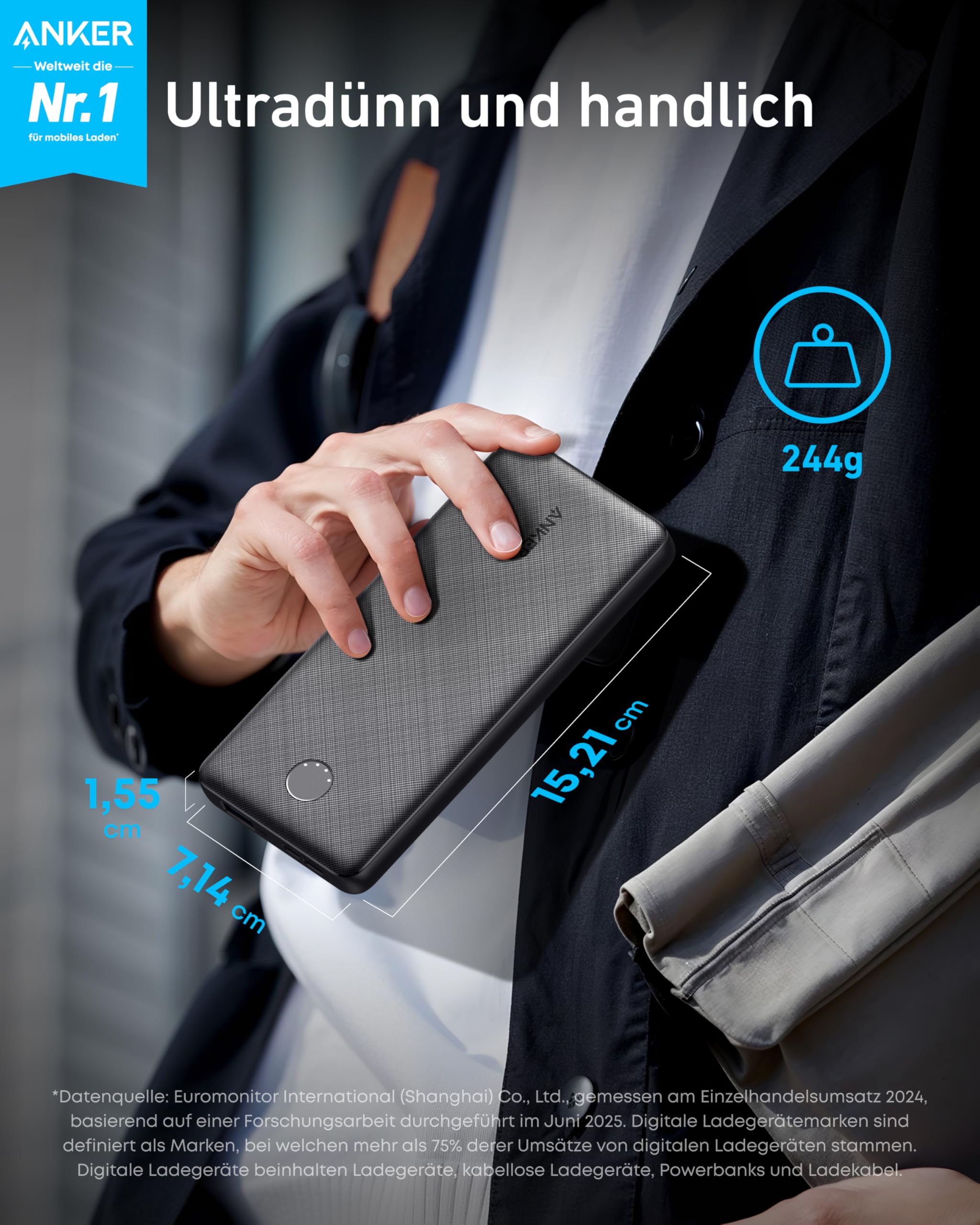 anker-powercore-10k-powerbank-10-000-mah-usb-c-poweriq-3-0-nur-1-5-cm-schlank image 2