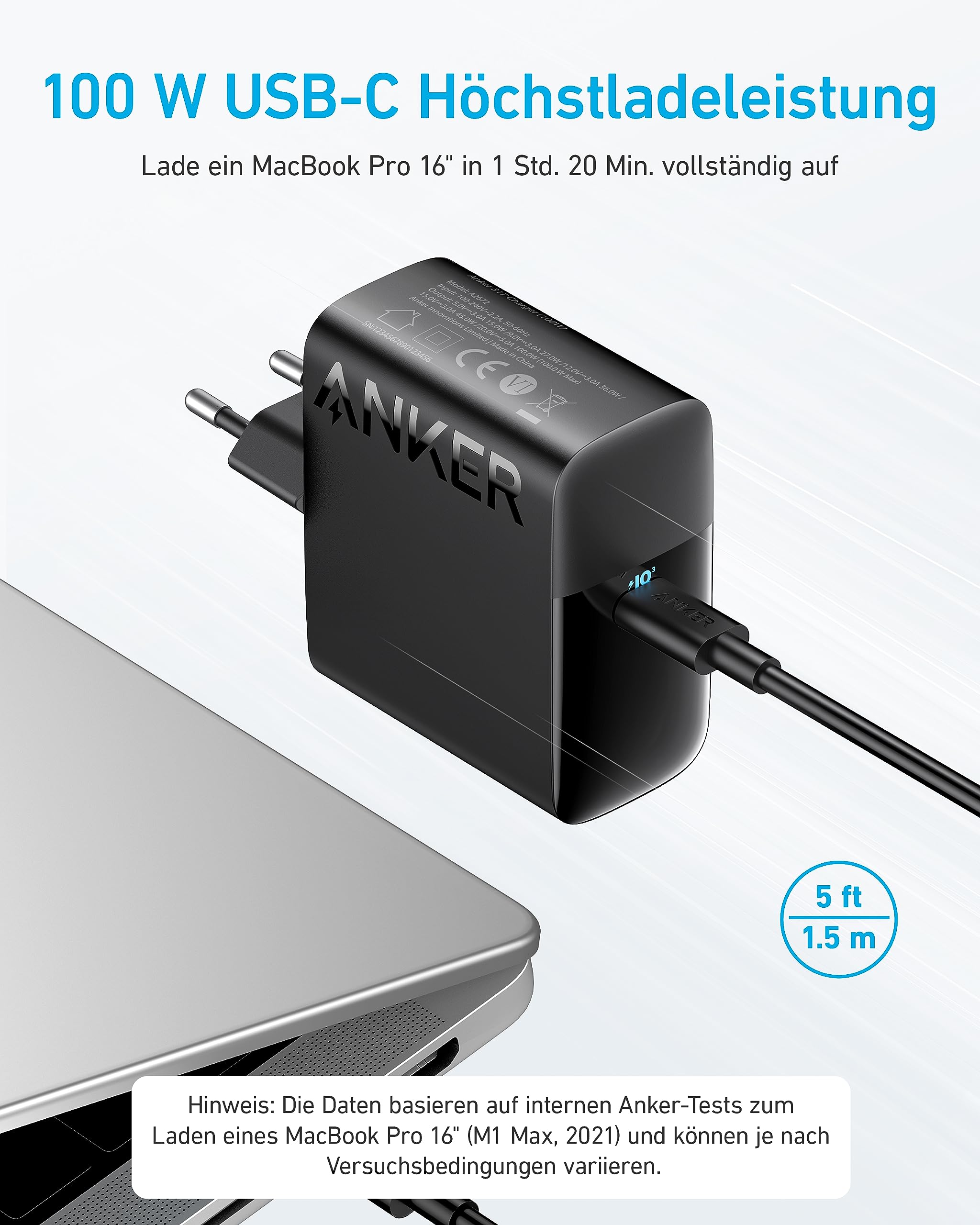 anker-317-charger-100w-usb-c-ladeger-t-poweriq-3-0 image 2