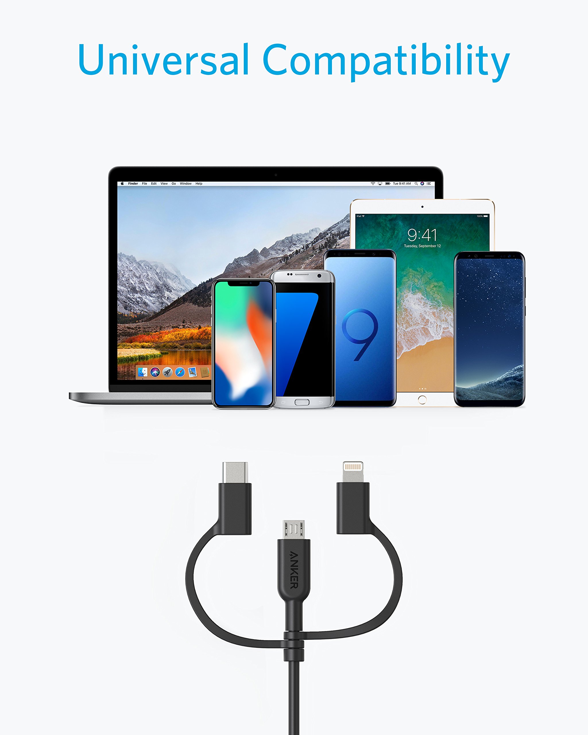 anker-powerline-ii-3-in-1-kabel-0-9-m-lightning-usb-c-micro-usb image 3