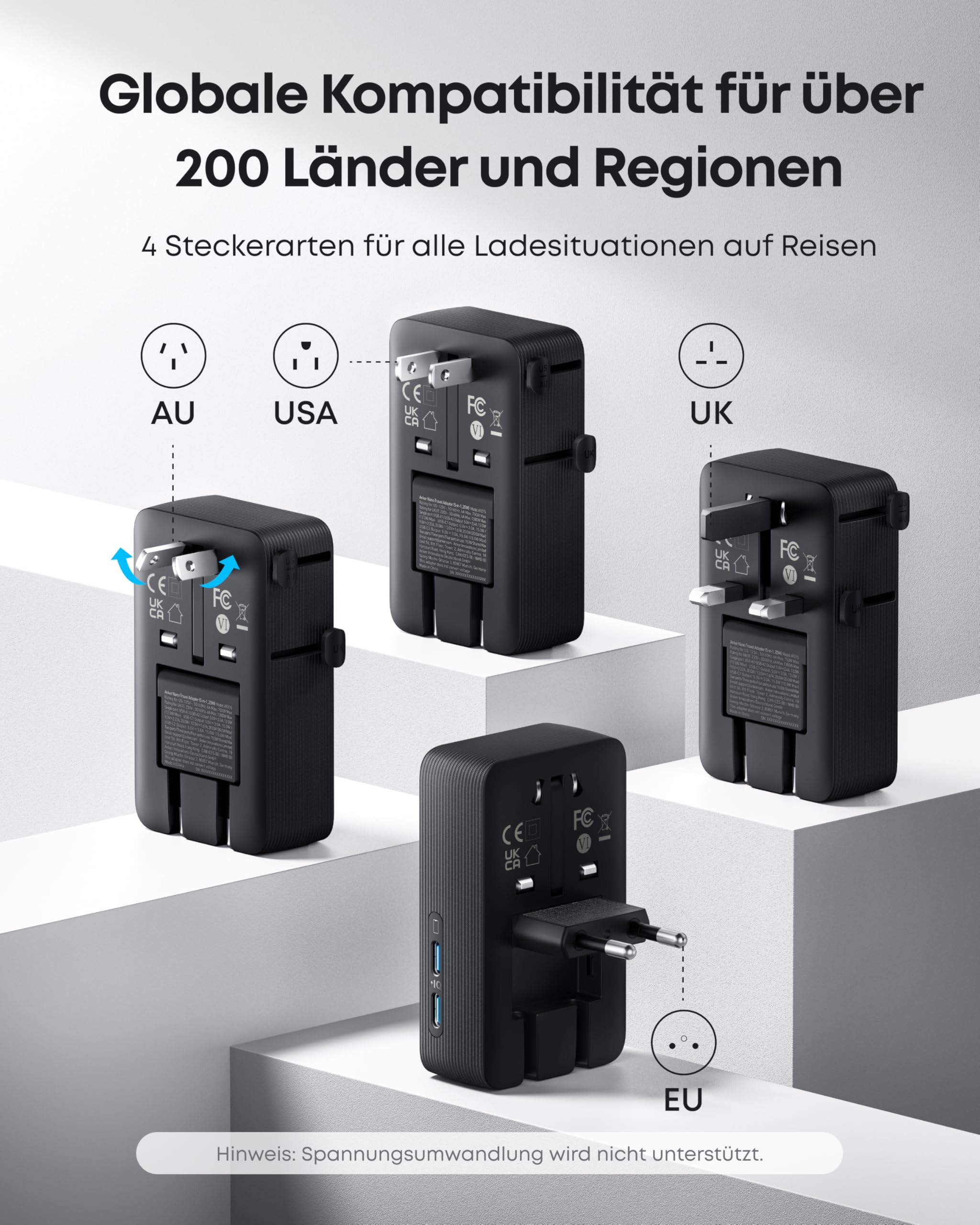 anker-nano-reiseadapter-universal-5-in-1-20-w-usb-c-f-r-ber-200-l-nder image 2
