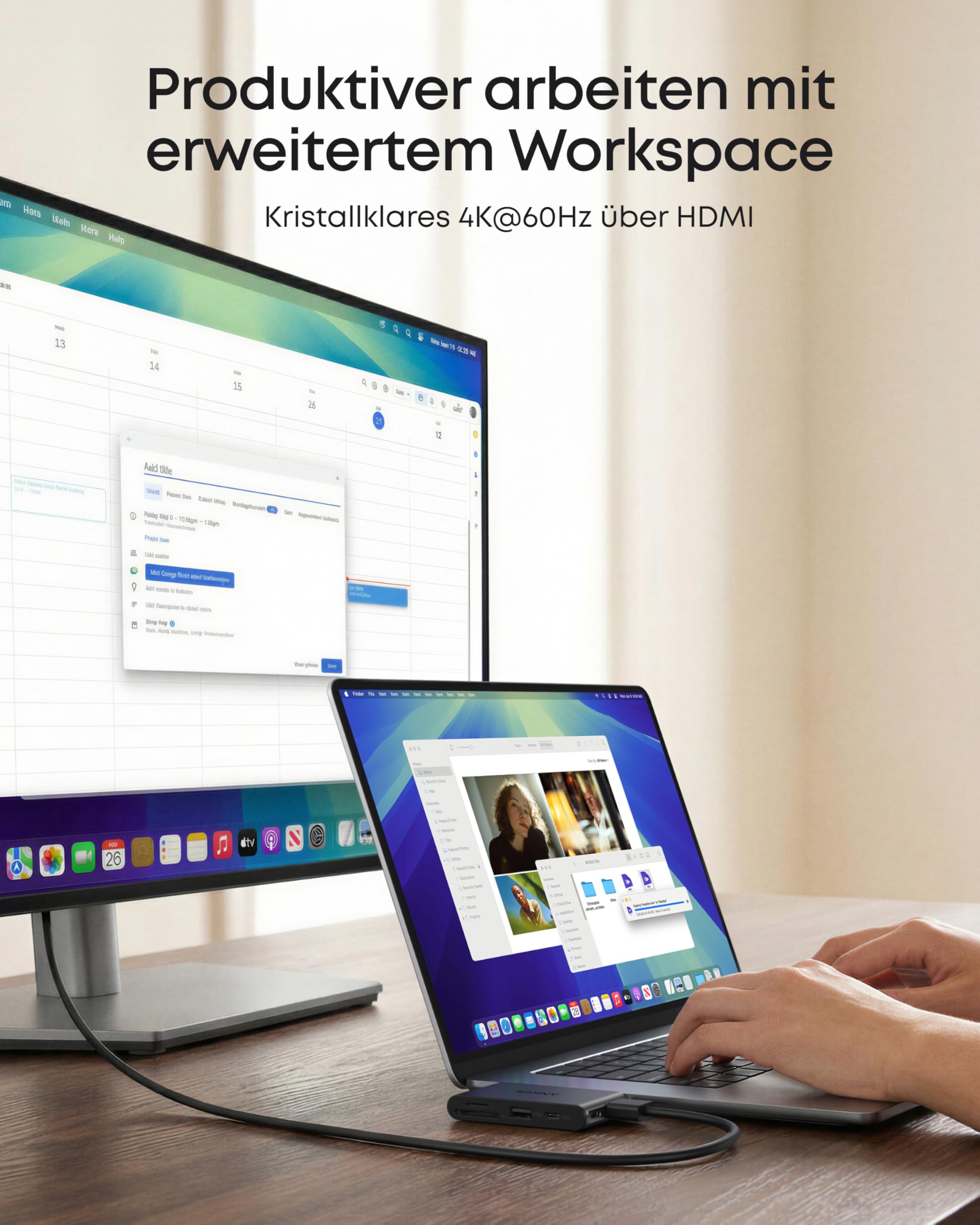 anker-nano-hub-6-in-1-usb-c-hub-mit-85-w-pd-4k-60hz-hdmi-und-sd-tf-kartenleser image 3