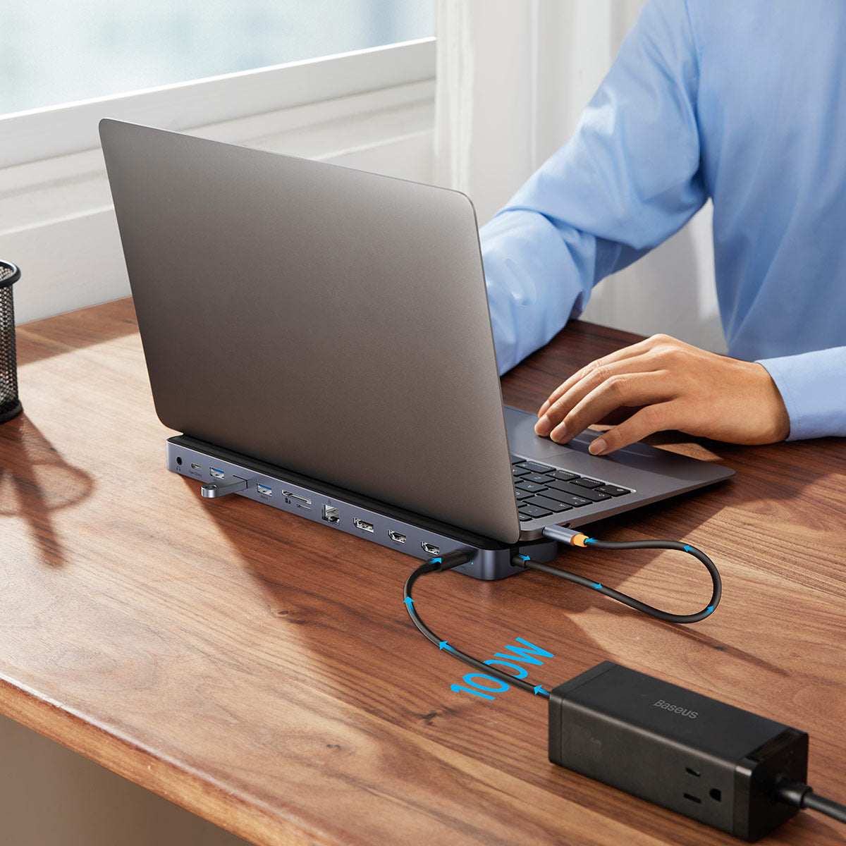baseus-12-in-1-usb-c-hub-f-r-laptop-4k-hdmi-100w-power-delivery-multi-display image 8
