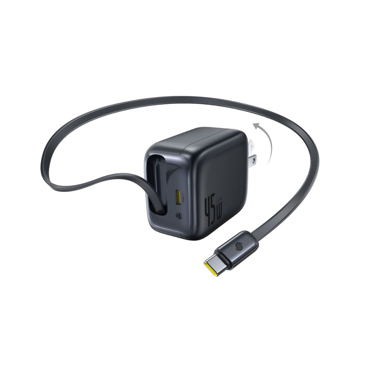 baseus-enercore-cj11-45w-ladeger-t-mit-einziehbarem-usb-c-kabel-2x-usb-c image 3