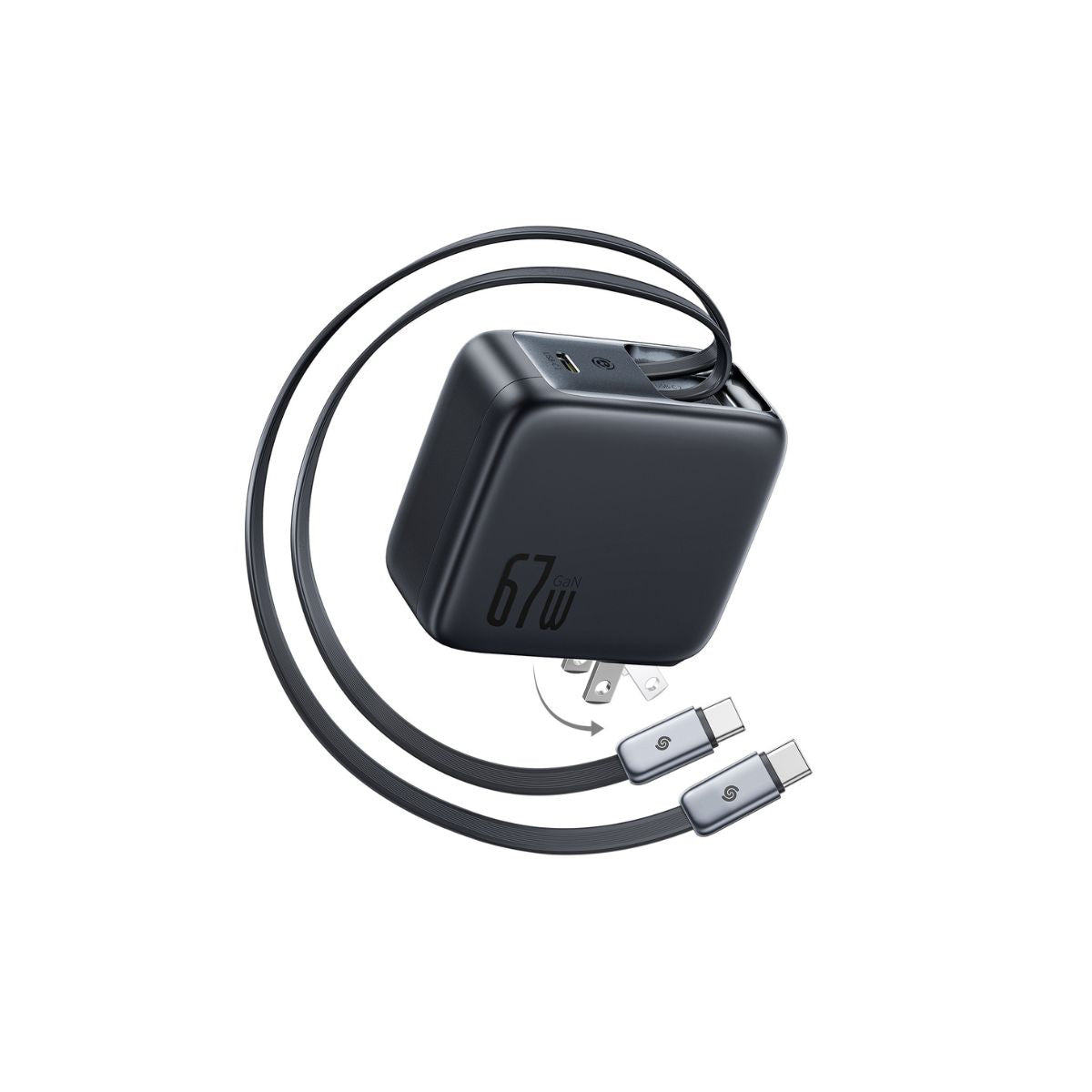 baseus-enercore-cj21-reiseladeger-t-mit-zwei-aufrollbaren-usb-c-kabeln-67-w image 2