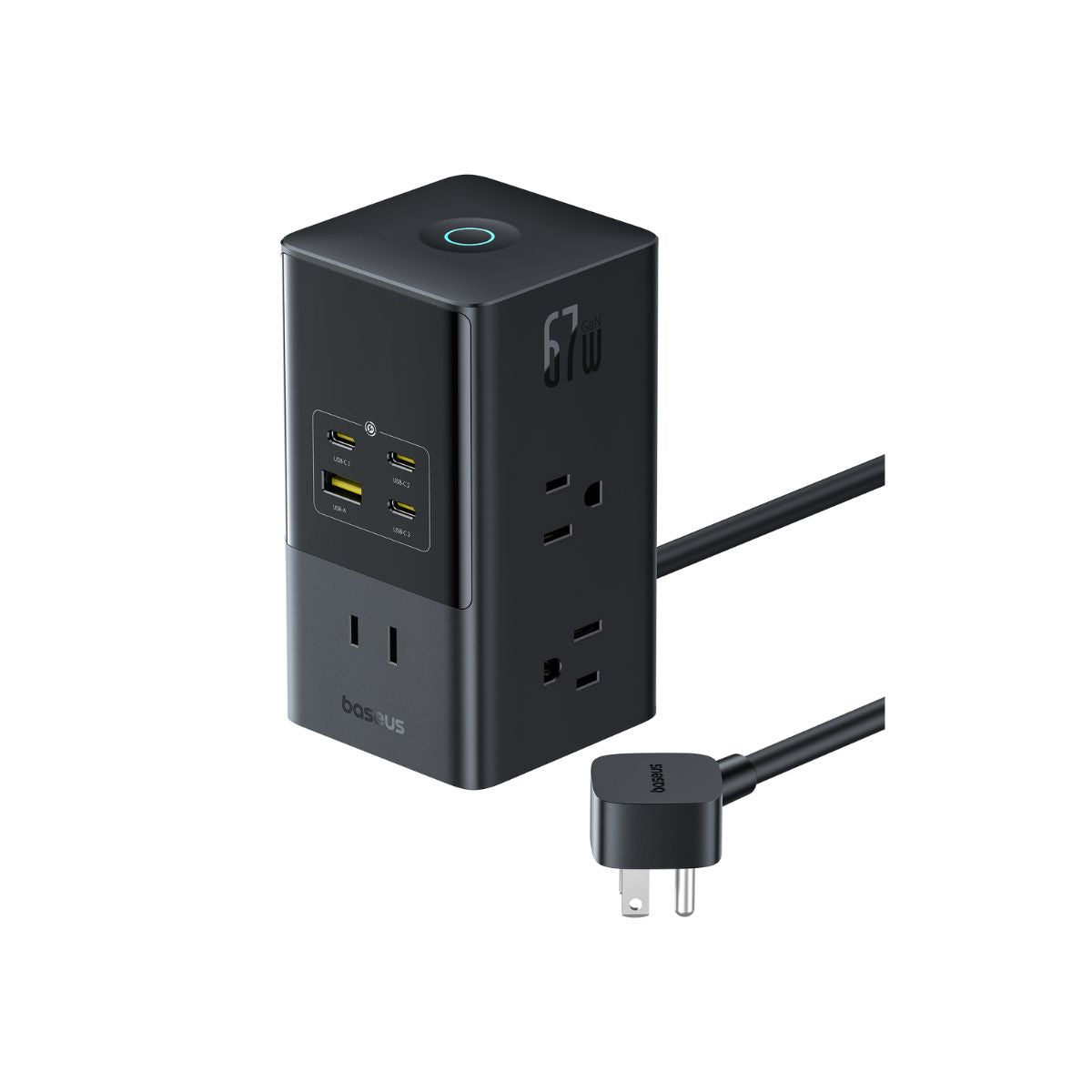 baseus-enerfill-fd11-steckdosenleiste-67w-6-ac-steckdosen-1x-usb-a-3x-usb-c image 2
