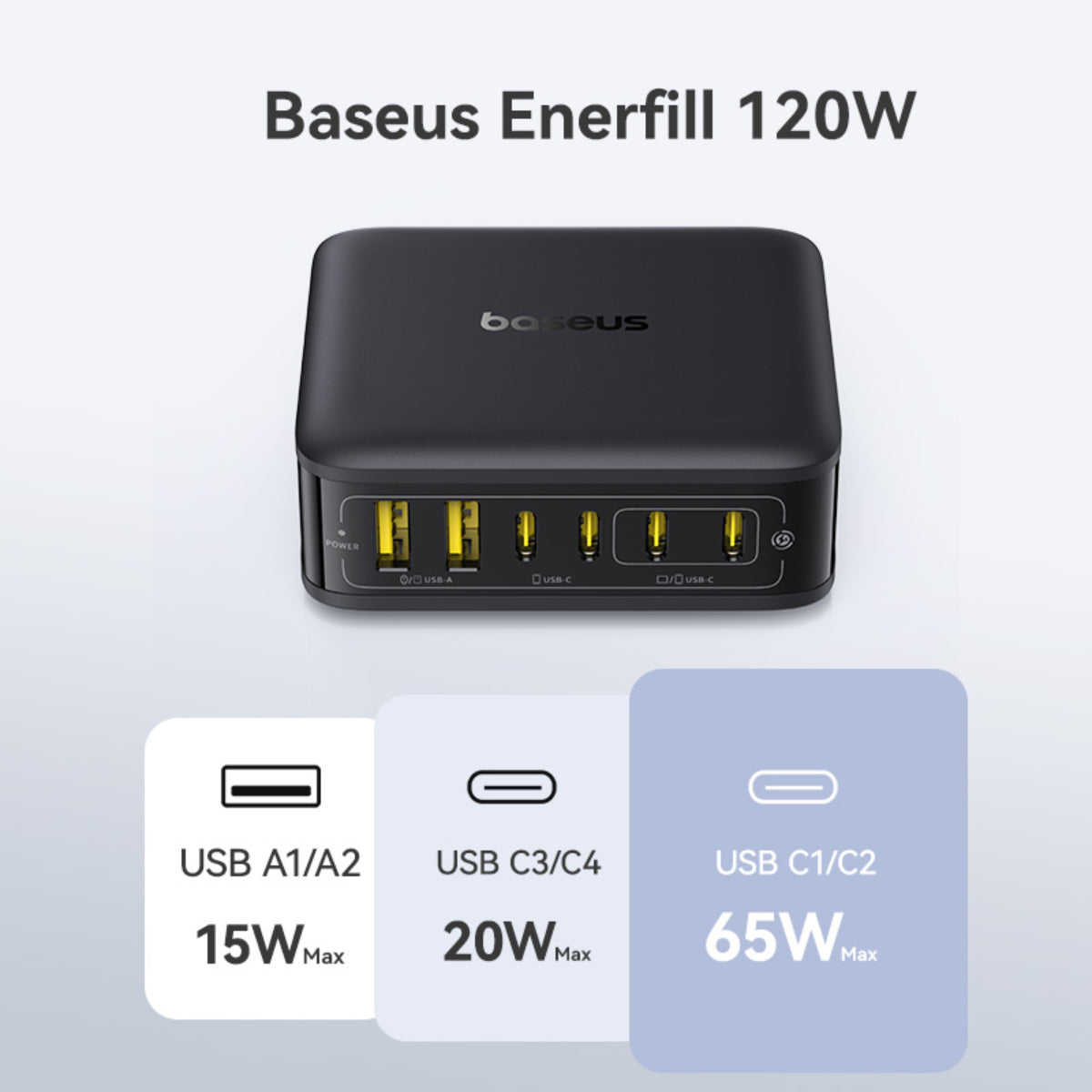 baseus-enerfill-fh21-desktop-ladestation-120w-mit-4x-usb-c-und-2x-usb-a image 8