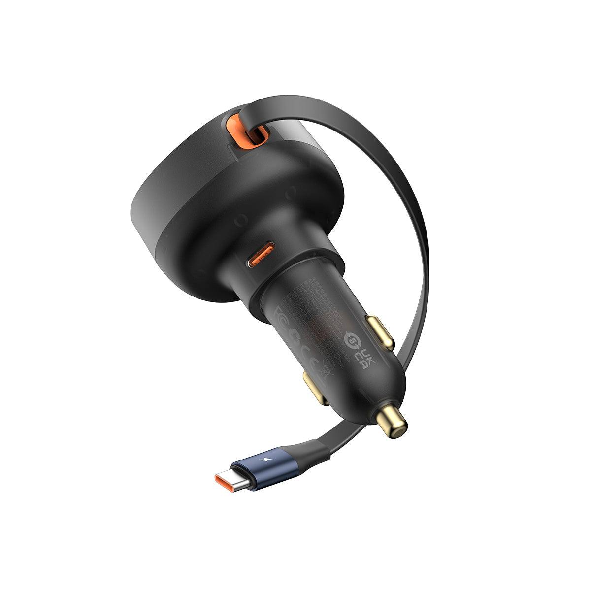baseus-enjoyment-pro-60-w-kfz-ladeger-t-mit-ausziehbarem-usb-c-kabel image 2