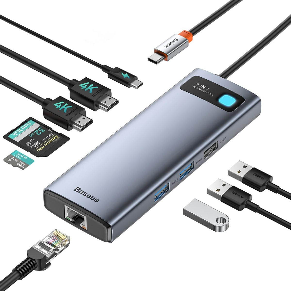 baseus-metal-gleam-9-in-1-usb-c-hub image 3