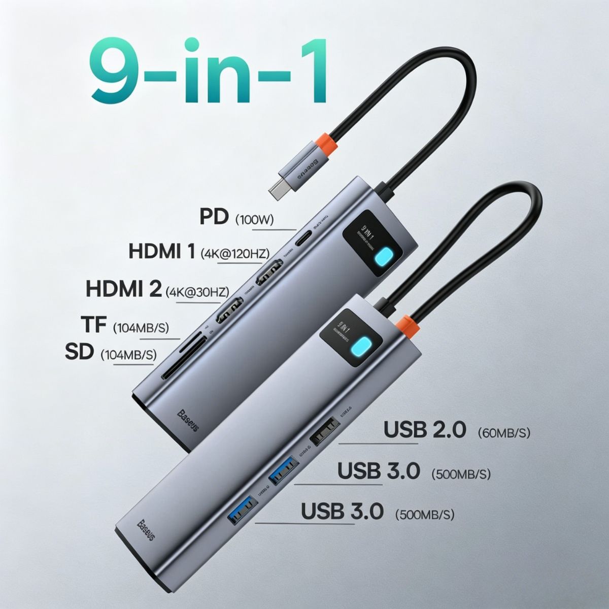 baseus-metal-gleam-9-in-1-usb-c-hub image 7