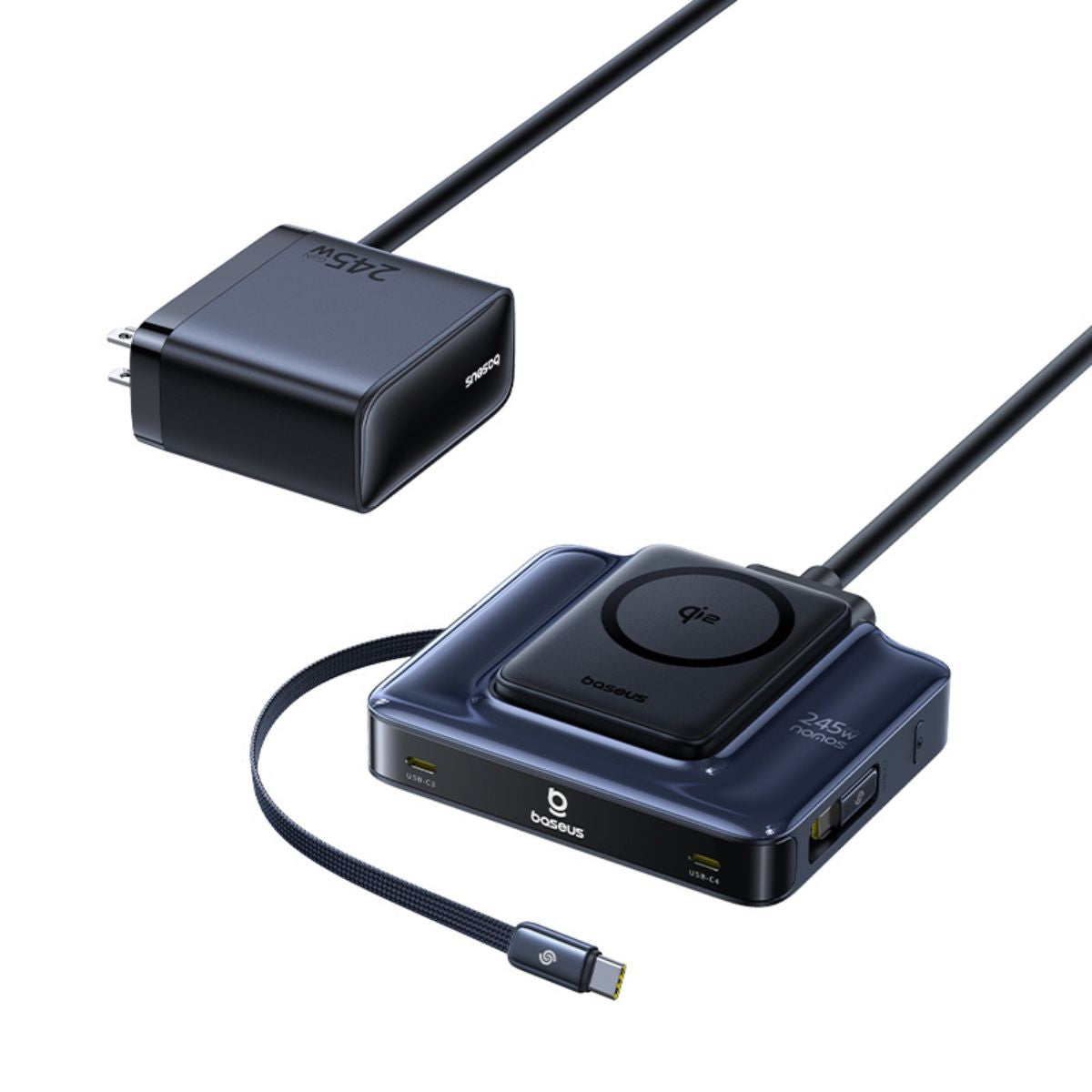 baseus-nomos-nh21-desktop-ladestation-245-w-6-in-1-mit-15-w-wireless-charging image 3