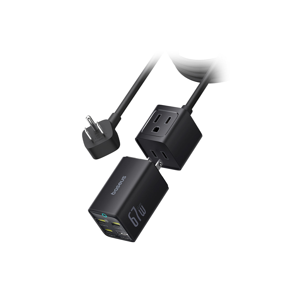 baseus-powercombo-mini-steckdosenleiste-67w-1x-ac-1x-usb-a-3x-usb-c image 4