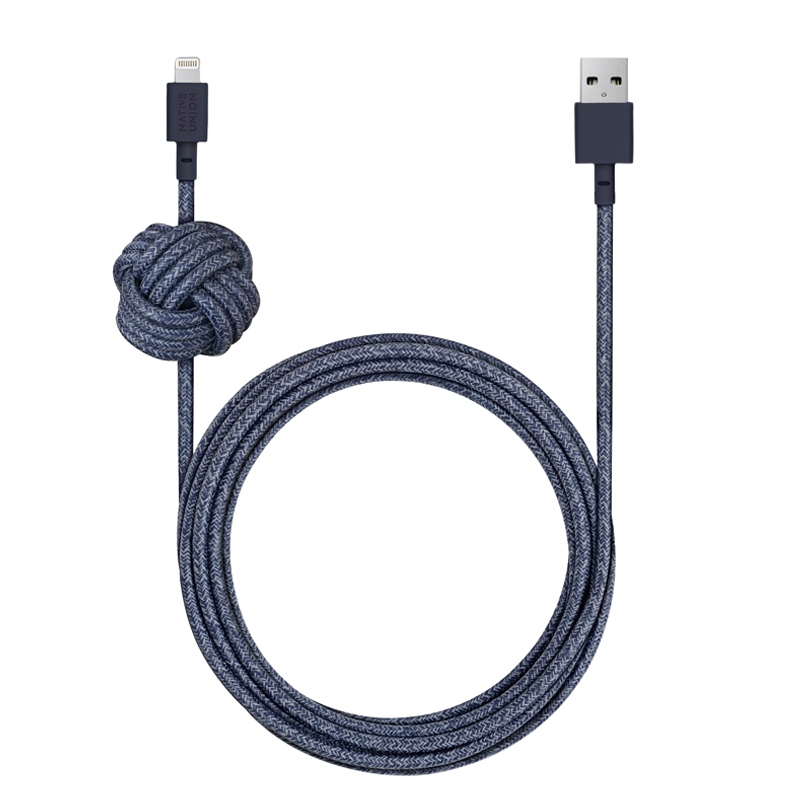 native-union-night-cable-usb-a-auf-lightning-kabel-3-m-mit-gewichtsknoten image 6